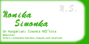 monika simonka business card